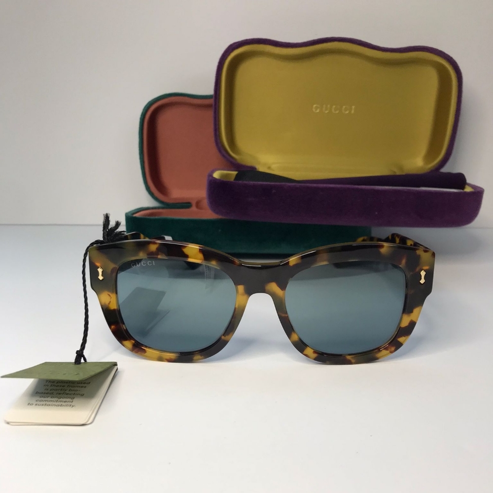 💯 Original GUCCIGG1110S-003 53 Sunglass MAN BIO ACETATESunglasses - Picture 3 of 13